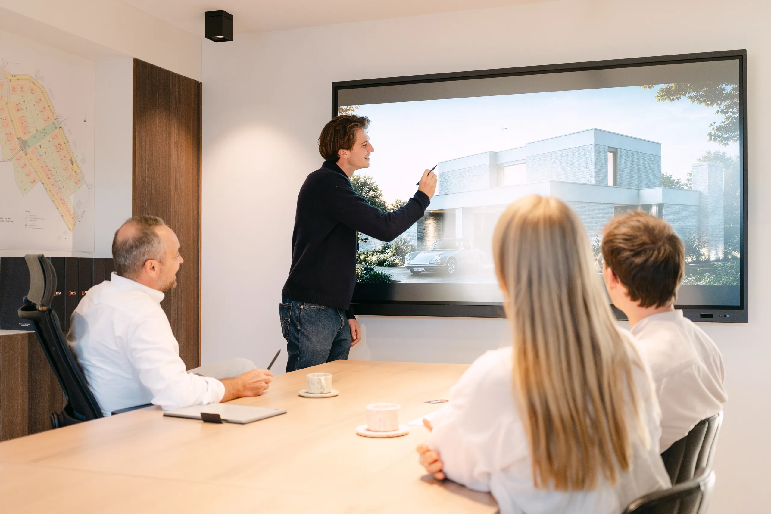 Lichtrijk interieur uit een voorontwerp